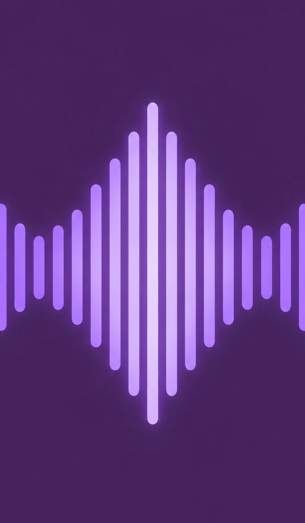 A purple audio waveform